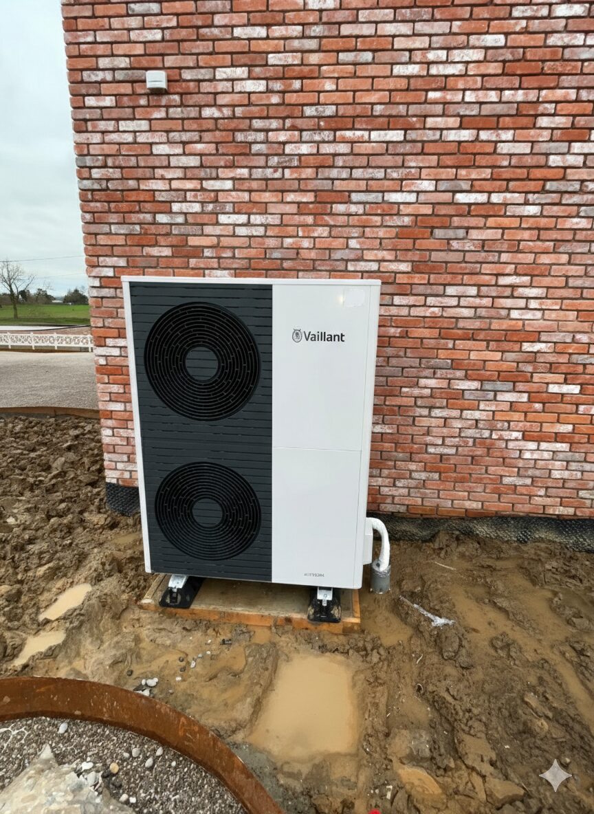 Buitenunit bij de vergelijking van warmtepomp en warmtepompboiler